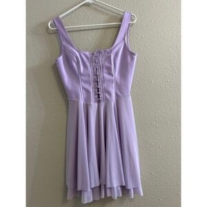 Witchy Coquette Fairycore Fairygrunge Black Milk Lilac Lace Corset Dress Aus 10